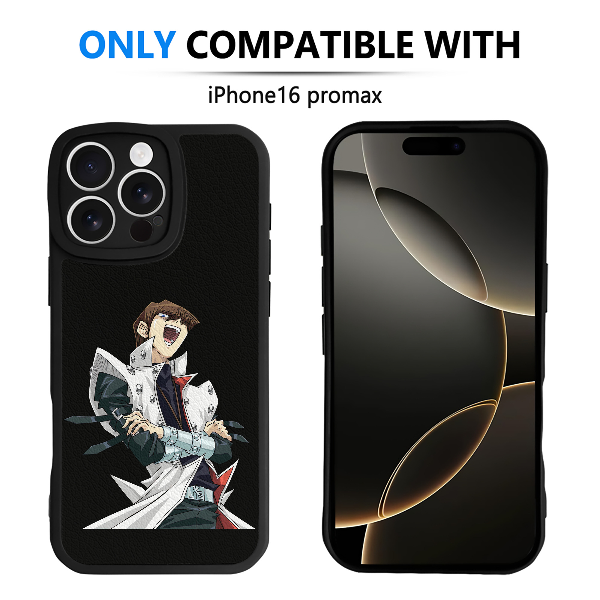 （画像用） 遊☆戯☆王 Yu-Gi-Oh! 【iPhone 16シリーズ対応】シリコンスマホケース（レザー調） 材質：シリコン